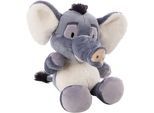 Kuscheltier NICI "Wild Friends, Elefant El-Flora, 35 cm schlenkernd", grau, Plüschfiguren, KinderB:18cm H:35cm L:16cm, Kuscheltier, B:18cm H:35cm L:16cm