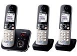 Panasonic Schnurloses Telefon-Set mit Anrufbeantworter KX-TG6823GB schwarz-silber