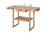 tectake® Holzwerkbank, mit 2 Schraubstöcken, 4 Stirnhölzer und 4 Bankhaken, 117 x 47,5 x 83 cm