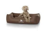 Knuffelwuff Kunstleder Hundebett Sidney braun XL