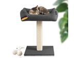 Rohrschneider ® Katzenbaum Wolly mit kuscheligem Katzenbett, waschbarer Kissenbezug