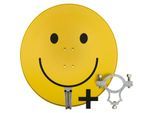 TechniSat SATMAN 850 PLUS 85cm Sat-Antenne mit 40mm LNB-Halteschelle rot gelb mit smiley
