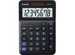 Casio Tischrechner MS-8F, 8 Stellen, LC-Display, Steuerberechnung, Gewinnermittlung, Batterie-/Solarbetrieb, B 101 x H 148,5 mm, schwarz
