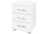 Nachtkommode PRIESS, weiß, B:41cm H:54cm T:38cm, Sideboards, Nachtkommode