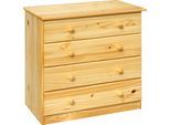 Kommode MÖBILIA "Chur", beige (natur), B:70cm H:75cm T:40cm, Massivholz, Sideboards, Kommode, aus Massivholz Kiefer