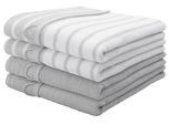 Duschtücher OTTO HOME "Finn, Duschtücher 70x140cm", grau (hellgrau), B:70cm L:140cm, Walkfrottee, Obermaterial: 100% Baumwolle, Handtücher, Duschtücher, Set und Serie, mit Uni Farben und Streifen, 100% Baumwolle, Topseller