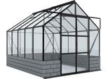 Gewächshaus VITAVIA "Cassandra 8300", schwarz, B:257cm H:248,9cm T:323,1cm, Gewächshäuser, Gewächshaus, Alu-Profile, 3 mm Einscheibensicherheitsglas