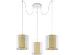 EGLO Hängeleuchte "ARNHEM", weiß, 3, Ø 96cm H: 130cm, 1 Stk., Leuchten, Ø 96 x H130 cm / exkl. 3 x E27 (je max. 40W) / Seegras, Kraftpapier, Hängeleuchte