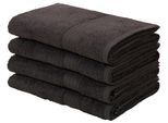 Duschtücher OTTO HOME "Juna, als Set und Serie erhältlich, 4 Duschtücher, 70x140cm", schwarz, B:70cm L:140cm, Walkfrottee, Obermaterial: 100% Baumwolle, Handtücher, Duschtücher, Handtuch Set, 100% Baumwolle, mit Bordüre, Uni-Farben, weich