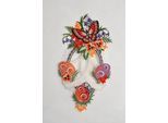 Fensterdekoration STICKEREIEN PLAUEN "Fensterbild Schmetterling", bunt, B:17cm H:31cm T:0,5cm, Polyester, Fensterbilder, Fensterdekoration, Plauener Spitze