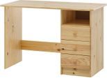 Schreibtisch MÖBILIA "Chur", beige (natur, natur, natur), B:110cm H:73cm T:54cm, Tische, Schreibtisch, Gefertigt aus massivem Kiefernholz, Home office