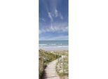 Euroart Glasbild, Blau, Grün, Weiß, Sand, Glas, Strand \u0026 Meer, rechteckig, 30x80 cm, Fotografie, einfache und schnelle Anbringung, glänzend, Bilder und Zubehör, Wandbilder, Glasbilder