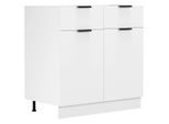 Mid.you Küchenunterschrank, Weiß, Kunststoff, Holzwerkstoff, 2 Schublade(n) Schubladen, 80x82x46 cm, Küchen, Küchenmöbel, Küchenschränke, Küchenunterschränke