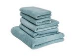 Marc O'Polo Frottierset, Hellblau, Textil, 5-teilig, Uni, Badtextilien, Handtuch-Sets