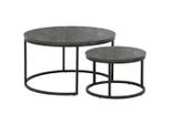 Mid.you Couchtisch , Anthrazit , Metall, Holzwerkstoff , rund , eckig , 80x45x80 cm , Wohnzimmer, Wohnzimmertische, Couchtische, Couchtische rund