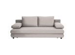 Xora Schlafsofa Taras, Grau, Kunststoff, 2-Sitzer, Füllung: Schaumstoff, 197x77x81 cm, Stoffauswahl, Wohnzimmer, Sofas & Couches, Schlafsofas, Schlafsofas mit Bettkasten