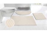 Badematte OTTO HOME "Ognon, Scandi, Boho, modernes Muster" Gr. 4, beige (natur), H:15mm, Polyester, Badematten, Badematte, Badteppich, Uni Farben, Hoch-Tief-Effekt
