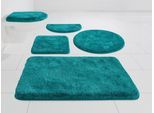 Badematte GRUND "Melos, Badvorleger, Badezimmer Teppich, sehr weich" Gr. 11, blau (petrol), H:27mm, Kunstfaser, Badematten, Badematte, melierte Optik, sehr weicher Flor, Melange-Effekt, Made in Europe
