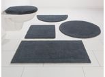 Badematte OTTO HOME "Kapra, Badvorleger, Badezimmer Teppich" Gr. 8, grau (anthrazit), H:14mm, Baumwolle, Badematten, Badematte, mit Bordüre, Badteppich, Badematte, Baumwolle