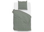Bettwäsche ZO HOME "Zohome Bettwäsche Lino", grün (army, grün), B/L: 135cm x 200cm, 1 Stk., 1 Stk., Renforcé, B/L: 80cm x 80cm, 2 Stk., Renforcé, Obermaterial: 100% Baumwolle, Bettwäsche, Bettwäsche, Bettwäsche aus 100% Baumwolle, hochwertige Renforcé, ab 135x200 cm.