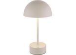 OTTO HOME LED Tischleuchte "Briia - Akku Tischleuchte mit CCT", beige (sandfarben), 1, Ø 16cm H: 28cm, 1 Stk., Leuchten, Touchdimmer, CCT, USB, Akkulampe, dimmbar, warmweiß - kaltweiß, LED Tischleuchte