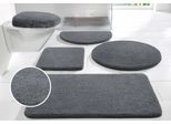 Badematte OTTO HOME "Merida, Badvorleger, Badezimmer Teppich" Gr. 6, grau (dunkelgrau), H:32mm, Kunstfaser, Badematten, Badematte, Badteppich, Uni Farben, rechteckig, rund & als 2-tlg. Set erhältlich