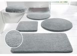 Badematte OTTO HOME "Merida, Badvorleger, Badezimmer Teppich" Gr. 6, silber (silberfarben), H:32mm, Kunstfaser, Badematten, Badematte, Badteppich, Uni Farben, rechteckig, rund & als 2-tlg. Set erhältlich