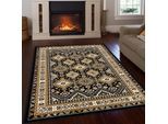 Teppich OTTO HOME "Diantha" Gr. 4, braun (dunkelbraun), B:160cm H:7mm L:230cm, Kunstfaser, Teppiche, Teppich, Orient-Optik, mit Bordüre, Kurzflor, pflegeleicht, elegant, weich