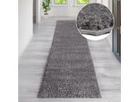 Hochflor-Teppich OTTO HOME "Viva Shaggy, in Standard- und Premium-Qualität, 30 mm oder 45 mm Höhe" Gr. 18, grau (stone), B:80cm H:30mm L:300cm, Kunstfaser, Teppiche, Uni Farben, einfarbig, besonders weich und kuschelig, Kundenliebling