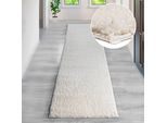 Hochflor-Teppich OTTO HOME "Viva Shaggy, in Standard- und Premium-Qualität, 30 mm oder 45 mm Höhe" Gr. 18, beige (creme), B:80cm H:30mm L:300cm, Kunstfaser, Teppiche, Uni Farben, einfarbig, besonders weich und kuschelig, Kundenliebling