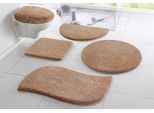 Badematte OTTO HOME "Merida, Badvorleger, Badezimmer Teppich" Gr. 80, beige, H:32mm, Kunstfaser, Badematten, Badematte, Badteppich, Uni Farben, rechteckig, rund & als 2-tlg. Set erhältlich