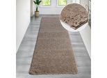 Hochflor-Teppich OTTO HOME "Viva Shaggy, in Standard- und Premium-Qualität, 30 mm oder 45 mm Höhe" Gr. 18, beige, B:80cm H:45mm L:300cm, Kunstfaser, Teppiche, Uni Farben, einfarbig, besonders weich und kuschelig, Kundenliebling