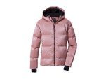 Steppjacke KILLTEC "KSW 210 GRLS QLTD JCKT", Mädchen, Gr. 128, rosa (pink), Obermaterial: 100% Polyamid.Futter: 100% Polyester.Füllung: 100% Polyester, Jacken Steppjacke, Metallische Optik, wasser- und windabweisend, Teflon EcoElite™