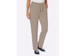 Jerseyhose CLASSIC BASICS, Damen, Gr. 24, Kurzgrößen, beige (sesam), 100% Baumwolle, unifarben, lang, Hosen Jerseyhose