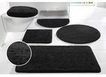 Badematte OTTO HOME "Merida, Badvorleger, Badezimmer Teppich" Gr. 5, schwarz, H:32mm, Kunstfaser, Badematten, Badematte, Badteppich, Uni Farben, rechteckig, rund & als 2-tlg. Set erhältlich