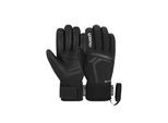 Skihandschuhe REUSCH "Down Spirit GORE-TEX SC", Damen, Gr. 11, silber (schwarz, silberfarben), 55% Polyester, 30% Ziegenleder, 5% Polyurethan, 5% Elasthan, mehrfarbig, Handschuhe, mit verstärkten Fingerspitzen