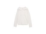 TOM TAILOR Damen Langarmshirt mit Kapuze, weiß, Uni, Gr. M
