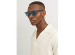 Sonnenbrille JACK & JONES "JACPONTUS SUNGLASSES NOOS", Herren, grau (dunkelgrau), unifarben, Sonnenbrillen Sonnenbrille