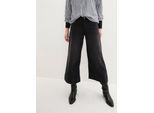 Weite Jeans BONPRIX, Damen, Gr. 40, N-Gr, schwarz (schwarz denim used (länge: regulär)), Denim/Jeans, Obermaterial: 73% Baumwolle, 24% Polyester, 3% Elasthan, loose fit, Jeans, Loose Fit Passform, 7/8 Länge, mit Elasthan-Anteil