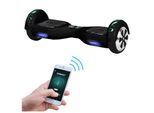 ROBWAY W1 Hoverboard für Erwachsene und Kinder, 6,5 Zoll, Self-Balance, Bluetooth, App, 700 Watt, LEDs (Schwarz 2.0)