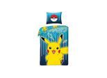 Pokémon Bettwäsche Set aus Baumwolle Bettdeckenbezug 140 × 200 cm