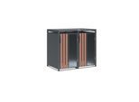 Westmann Mülltonnenbox Status 2 2 x 240L Anthrazit & Holzoptik 80x132x116cm