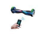 ROBWAY W1 Hoverboard für Erwachsene und Kinder, 6,5 Zoll, Self-Balance, Bluetooth, App, 700 Watt, LEDs (Shooting Star 2.0)