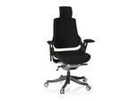 hjh OFFICE Profi Bürostuhl SPEKTRE BLACK Stoff mit Armlehnen (höhenverstellbar)