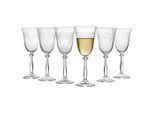 Novel WEIßWEINGLAS-SET, Klar, Glas, 6-teilig, 250 ml, Pantografieverzierung, Essen & Trinken, Gläser, Gläser-Sets