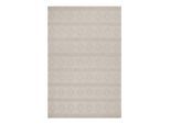 Teppich ESPRIT "Emmy", beige (wollweiß), B:160cm H:8mm L:230cm, Schurwolle, Teppiche, Teppich, Wollteppich, handgewebt, kurzflor, natürlich, geometrisch