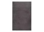 Teppich WECON HOME BASICS "Anna", anthrazit, B:130cm H:25mm L:190cm, Polyester, Teppiche, Teppich, Hochflorteppich, getuftet, modern, einfarbig, flauschig, Wohnzimmer