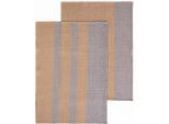 Geschirrtuch BLOMUS "GANO, aus 100% Baumwolle, GOTS organic, zertifiziert durch BCS 35020", beige (indian tan, tradewinds), B:50cm L:70cm, 100% Baumwolle, Geschirrtücher, Geschirrtuch, 50x70 cm, Geschirrtücher bestehend aus zwei verschiedenen Mustern