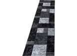 Läufer AYYILDIZ TEPPICHE "Hawaii 1330" Gr. 12, schwarz, B:80cm H:13mm L:300cm, Kunstfaser, Teppiche, Läufer, handgearbeiteter Konturenschnitt, 80cm x 300cm (BxL)