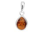Kettenanhänger OSTSEE-SCHMUCK "Ostsee-Schmuck Anhänger Enela Anhänger Enela", weiß, Schmuckanhänger, Damen, 24 x 11mm, Silber 925 (Sterlingsilber), 1,8 g, Kettenanhänger